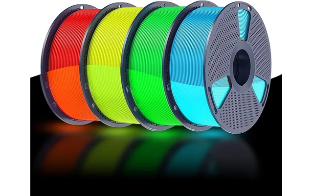 SUNLU PETG Glow in The Dark Filament Bundle, Luminous PETG 3D Printer Filament 1.75mm, 4kg in...