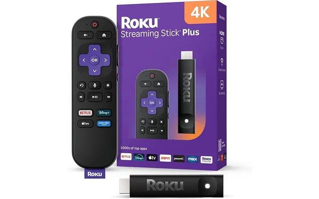 Roku Streaming Stick Plus 2025 - 4K & HDR Roku Streaming Device for TV with Voice Remote - Free & Li