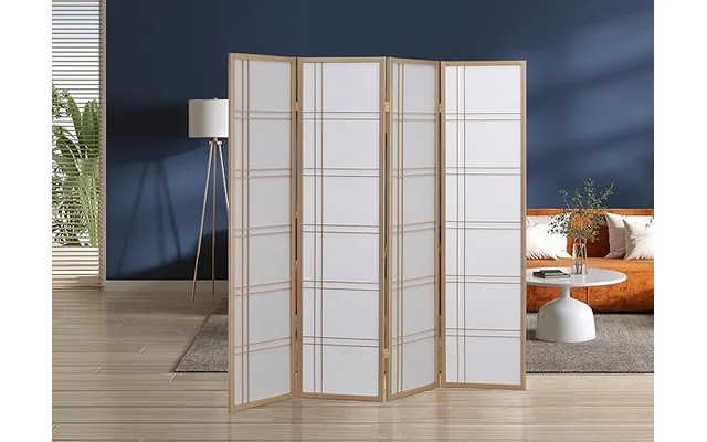 4 Panels Room Divider Privacy Screen Shoji Divider 6ft High Japanese Style Privacy Room Divider...
