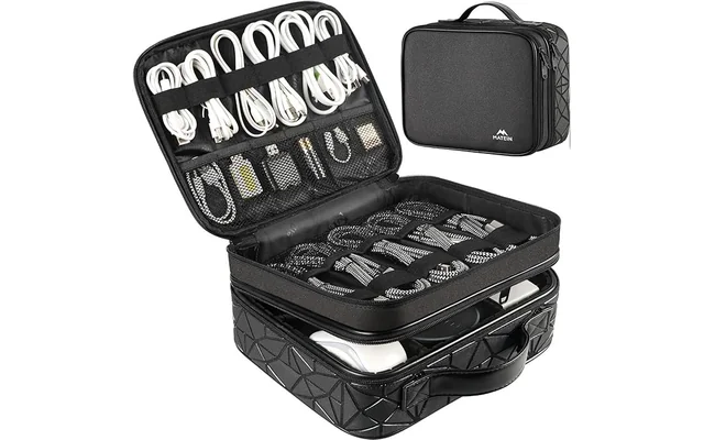 MATEIN Cord Organizer Case with Adjustable Divider, DJ Cable File Bag for DJ Gear, Sound Instrument
