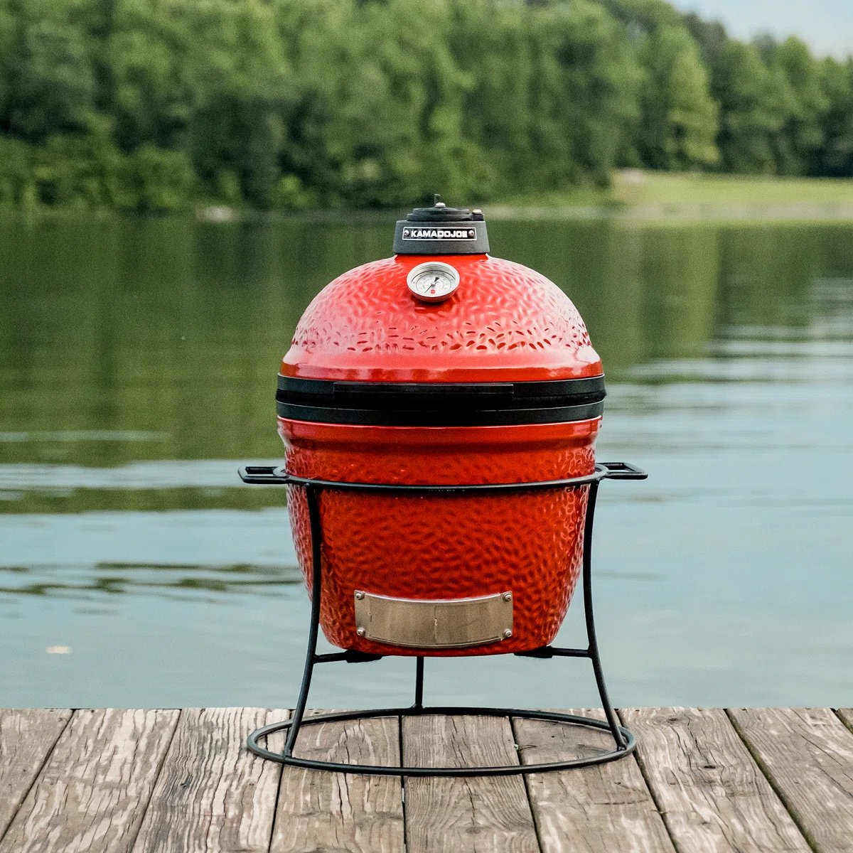 Kamado Joe - Joe Jr 13.5-inch Portable Charcoal Grill in Red