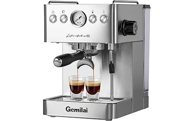 CASABREWS Ultra Espresso Machine with LCD Display, Powerful Milk Frother, Customizable Brewing Tempe