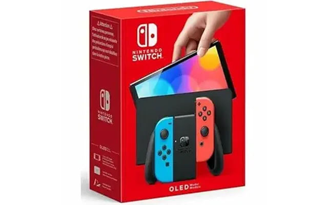 Nintendo Switch OLED Model with Neon Blue & Neon Red Joy-Con